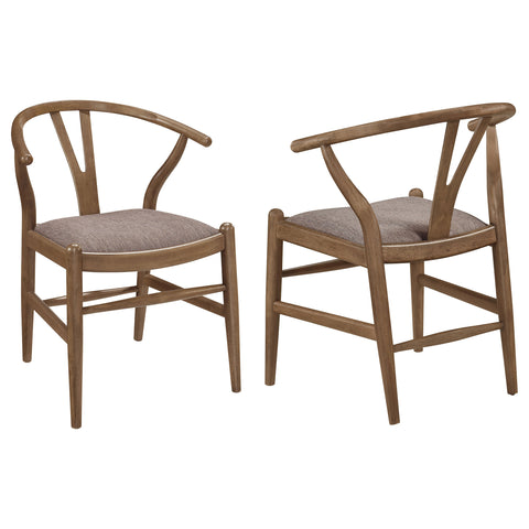 Rylie Wood Wishbone Dining Side Chair Walnut (Set of 2)Walnut