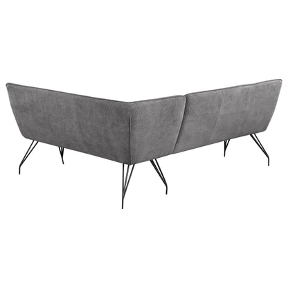 Stella Fabric Upholstered L-Shaped Nook Dining Bench GreyGrey