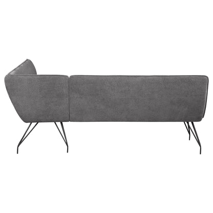 Stella Fabric Upholstered L-Shaped Nook Dining Bench GreyGrey