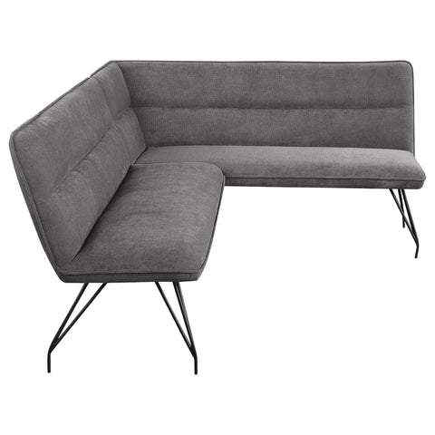 Stella Fabric Upholstered L-Shaped Nook Dining Bench GreyGrey