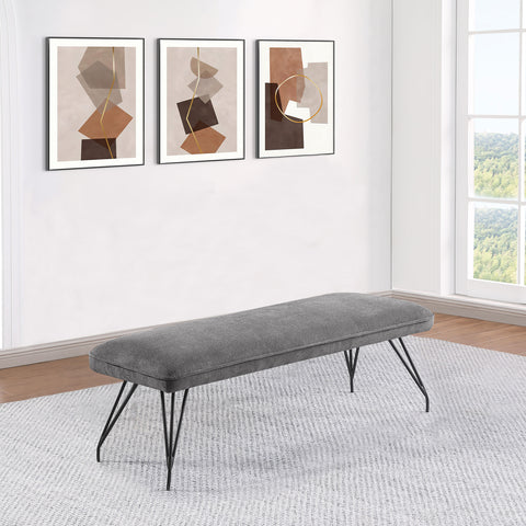 Stella Fabric Upholstered Dining Bench GreyGrey