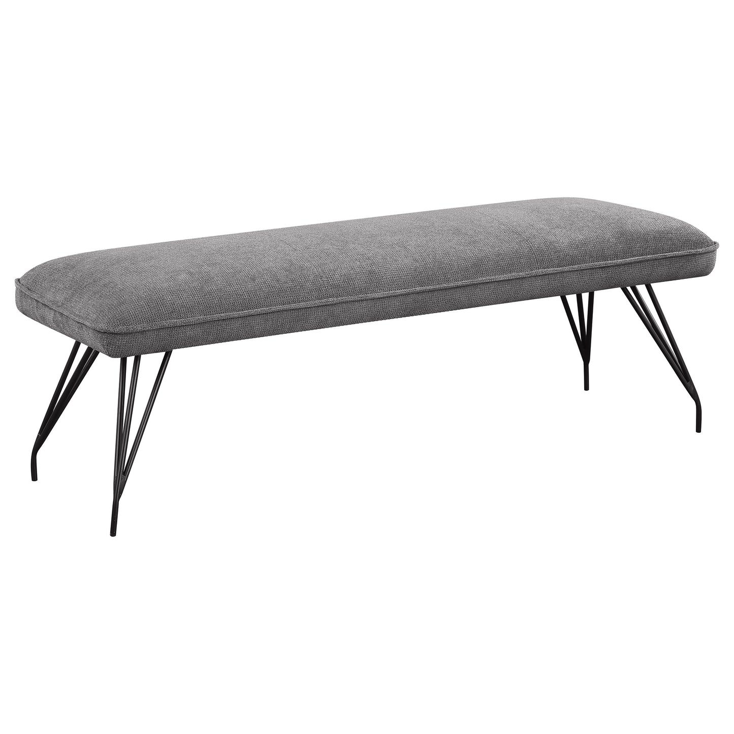 stella fabric upholstered dining bench greygrey