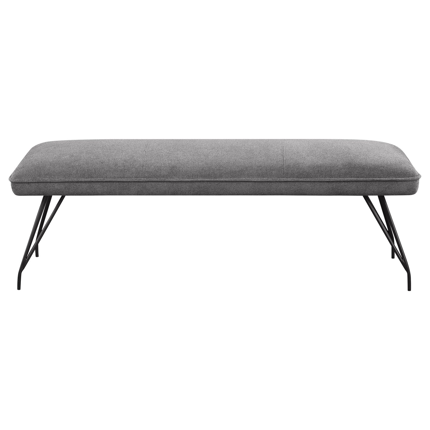 stella fabric upholstered dining bench greygrey
