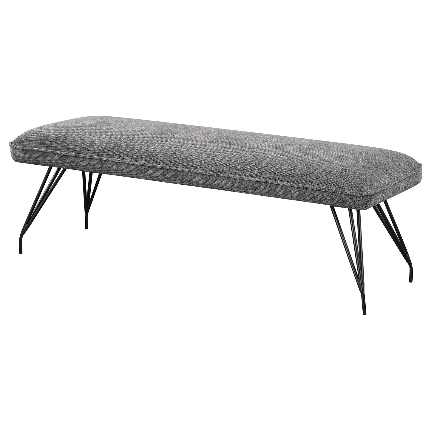 stella fabric upholstered dining bench greygrey