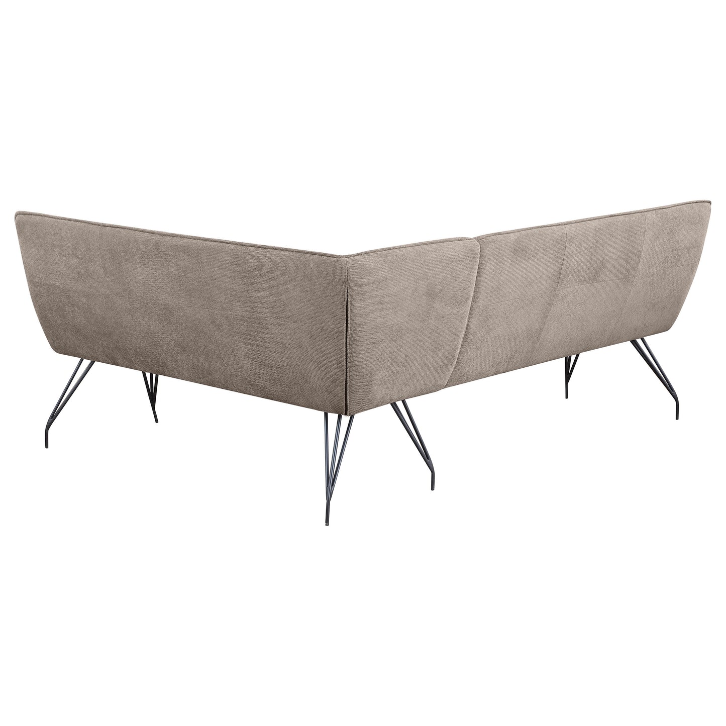 stella fabric upholstered l-shaped nook dining bench taupetaupe