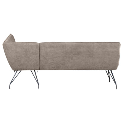 Stella Fabric Upholstered L-Shaped Nook Dining Bench TaupeTaupe