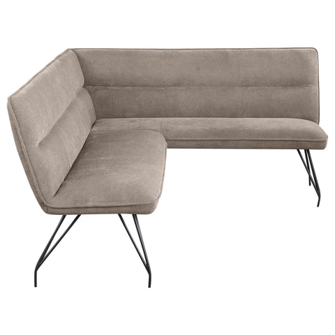 Stella Fabric Upholstered L-Shaped Nook Dining Bench TaupeTaupe