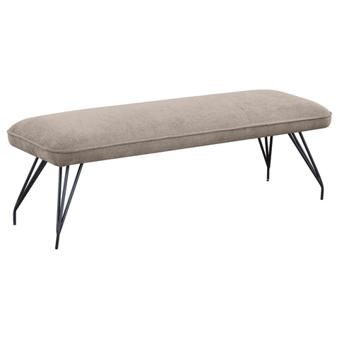 Stella Fabric Upholstered Dining Bench TaupeTaupe