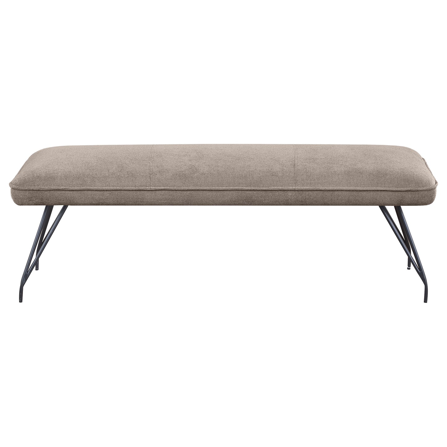stella fabric upholstered dining bench taupetaupe