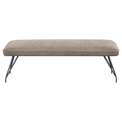 Stella Fabric Upholstered Dining Bench TaupeTaupe