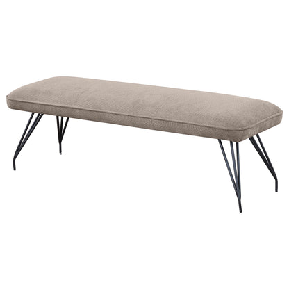 Stella Fabric Upholstered Dining Bench TaupeTaupe