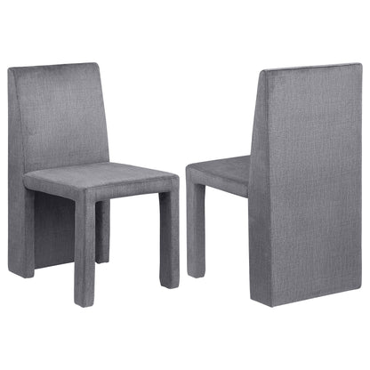 Chaviano Velvet Upholstered Dining Side Chair Grey (Set of 2)