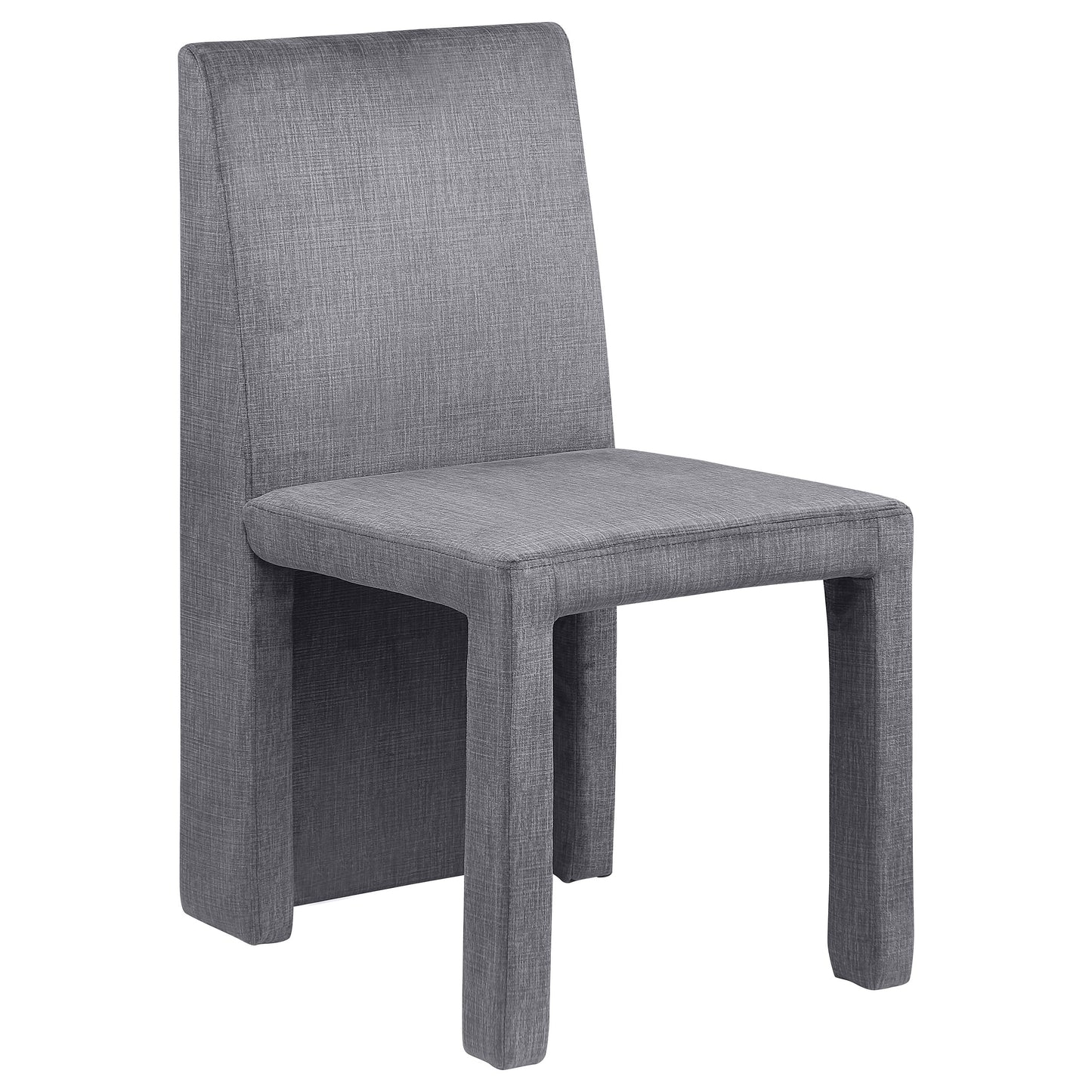 chaviano velvet upholstered dining side chair grey (set of 2)