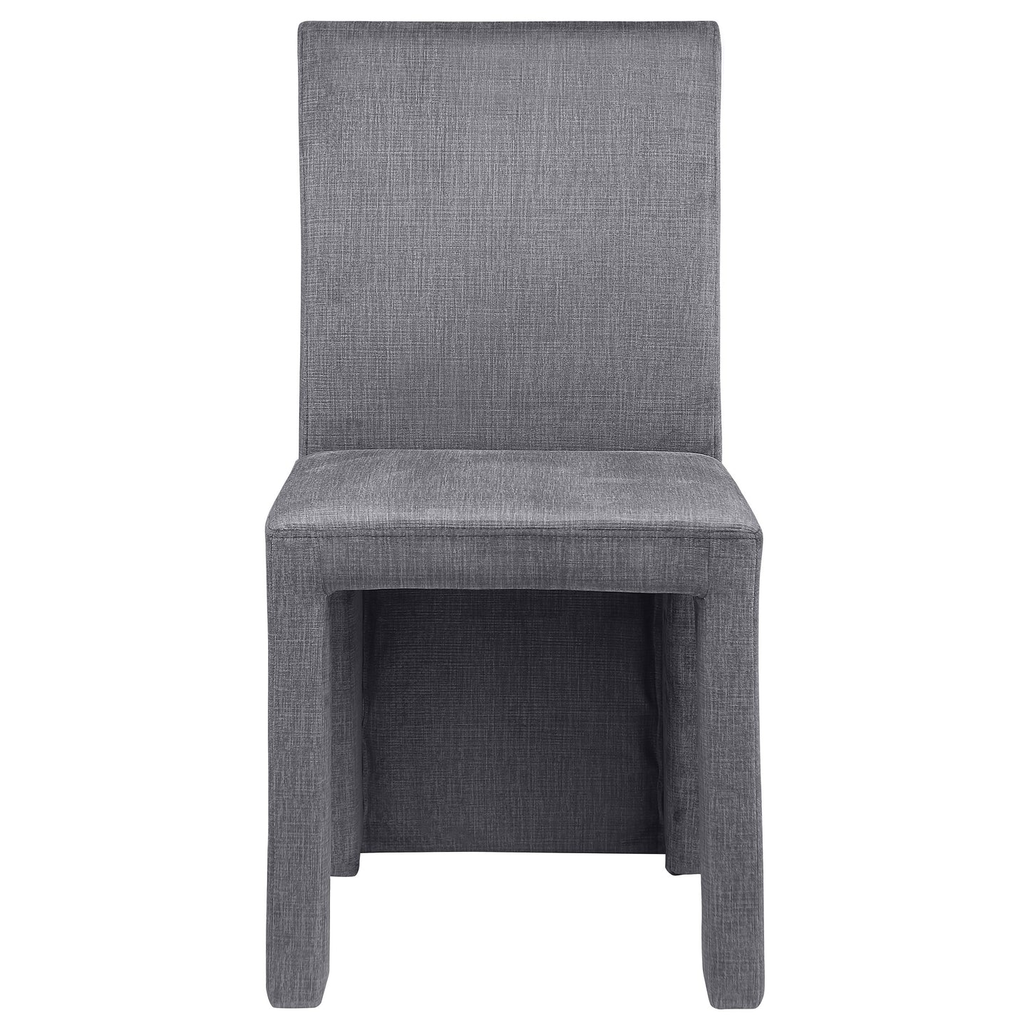 chaviano velvet upholstered dining side chair grey (set of 2)