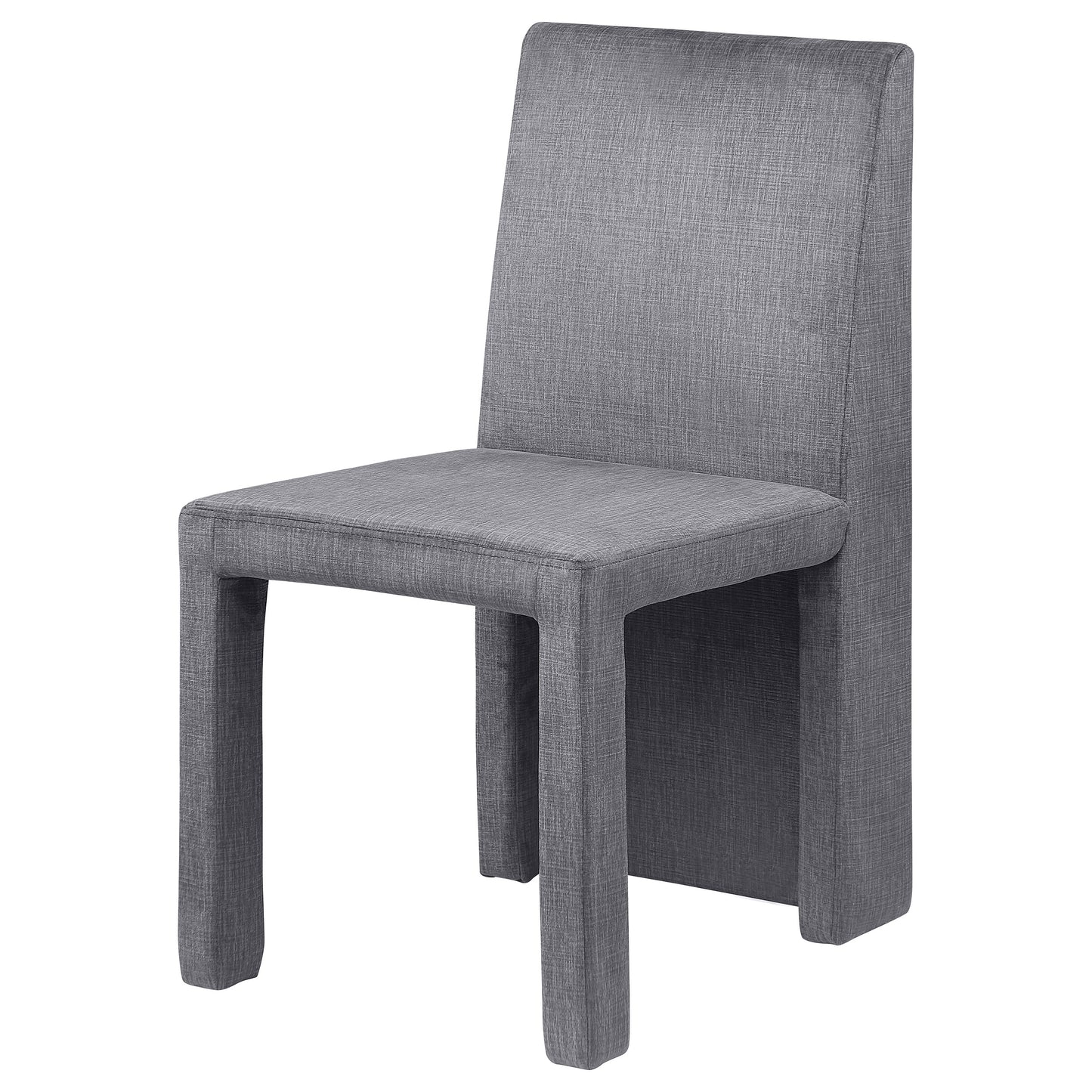 chaviano velvet upholstered dining side chair grey (set of 2)