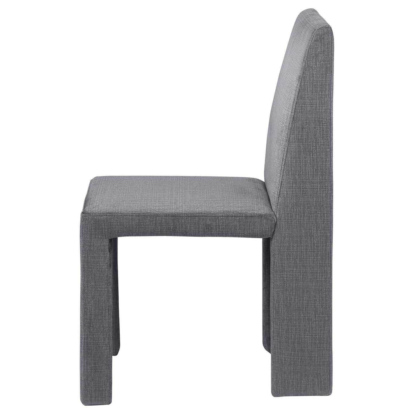 chaviano velvet upholstered dining side chair grey (set of 2)