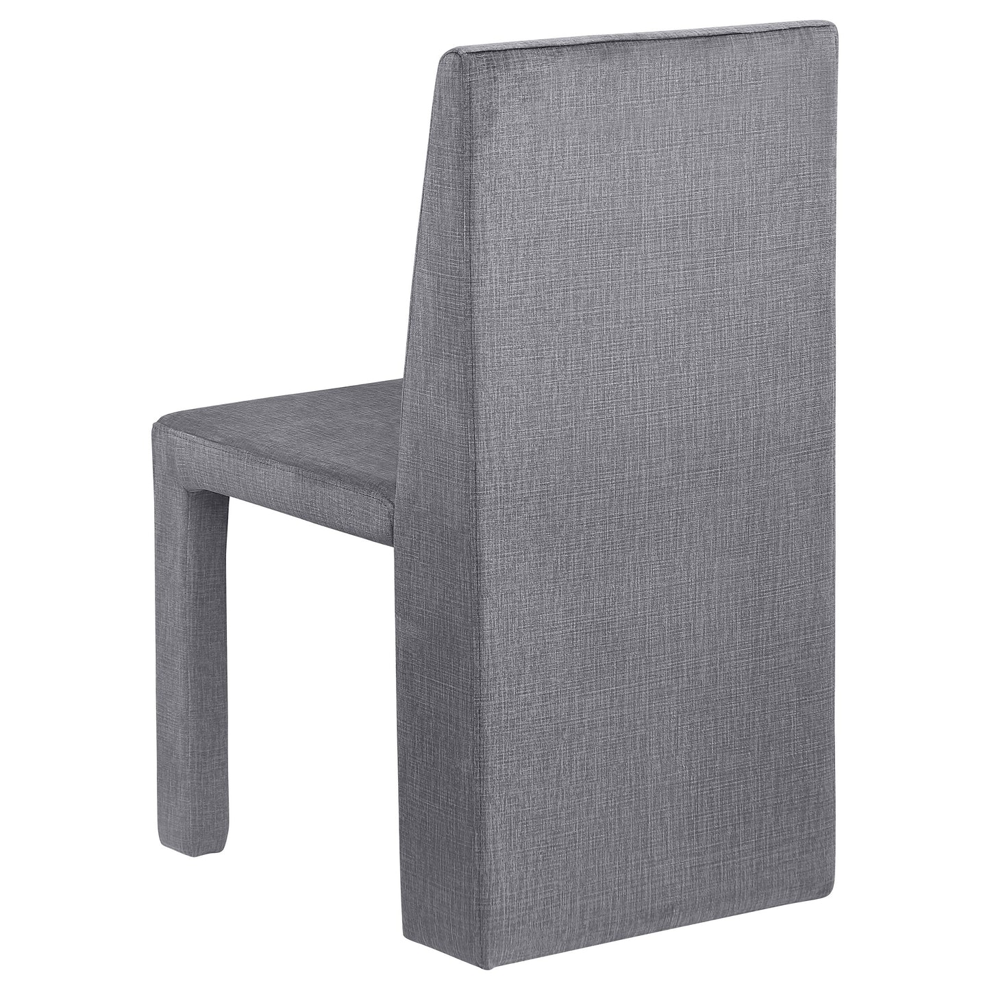 chaviano velvet upholstered dining side chair grey (set of 2)