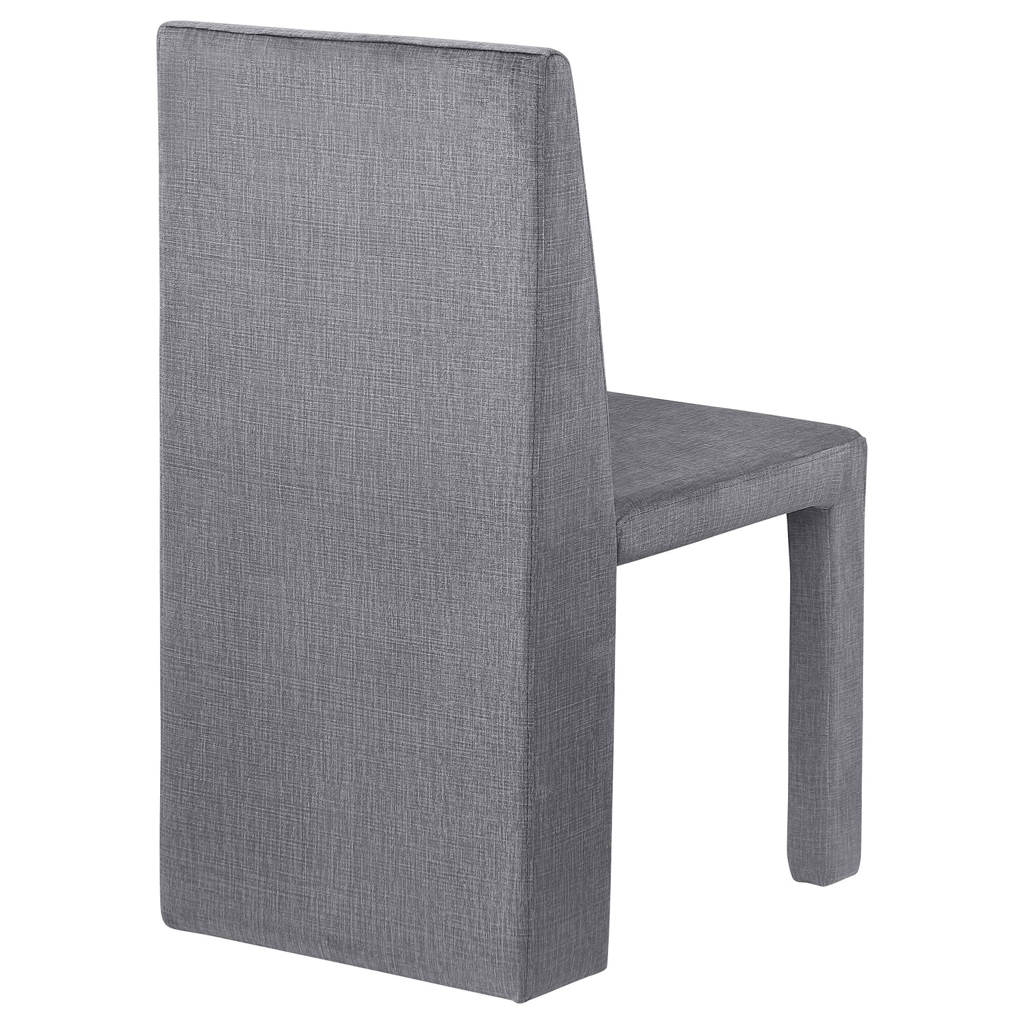 chaviano velvet upholstered dining side chair grey (set of 2)