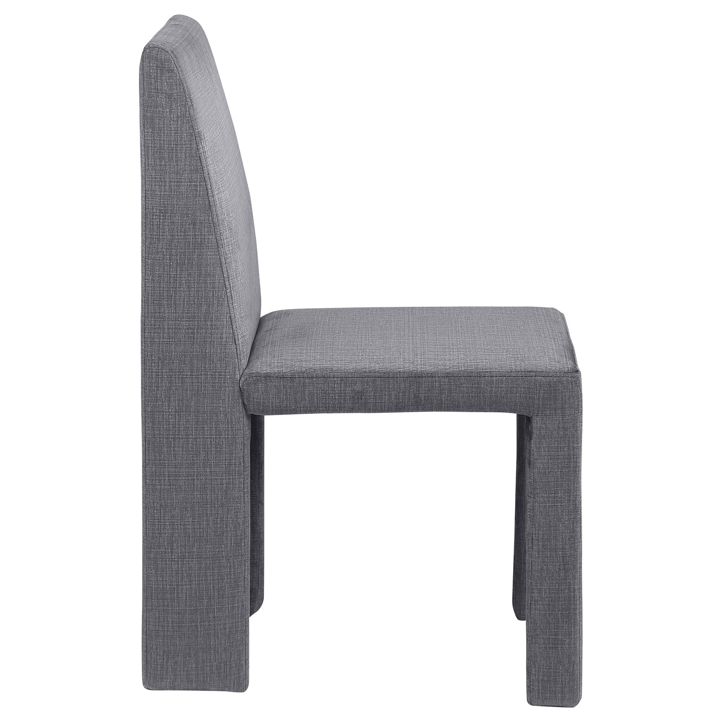 chaviano velvet upholstered dining side chair grey (set of 2)