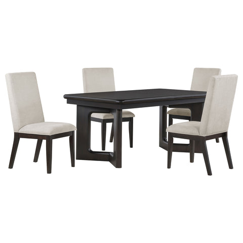 Ashford 5-piece Rectangular Dining Table Set Acacia BrownAcacia Brown