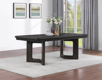 Victoria 84-inch Extension Leaf Dining Table Acacia Brown