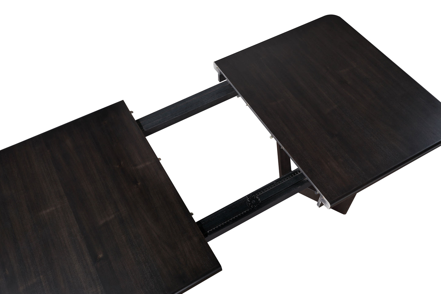 victoria 84-inch extension leaf dining table acacia brown