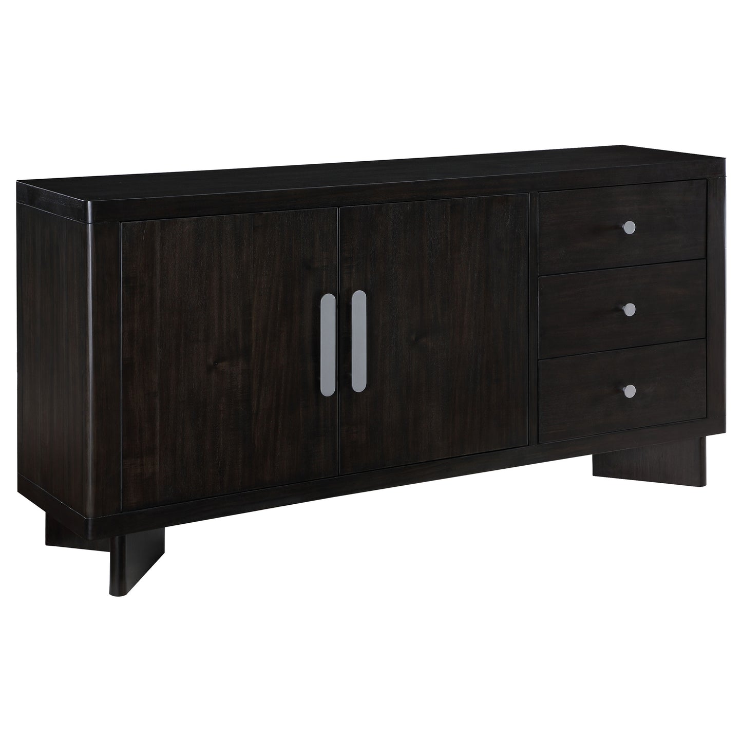 victoria 3-drawer sideboard buffet cabinet acacia brown