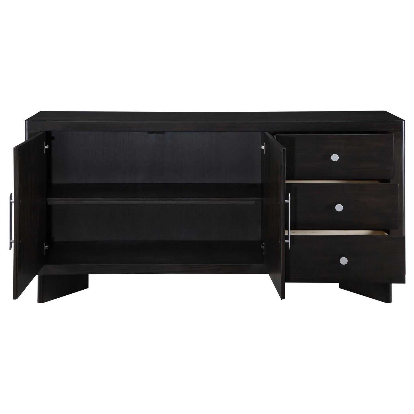 victoria 3-drawer sideboard buffet cabinet acacia brown