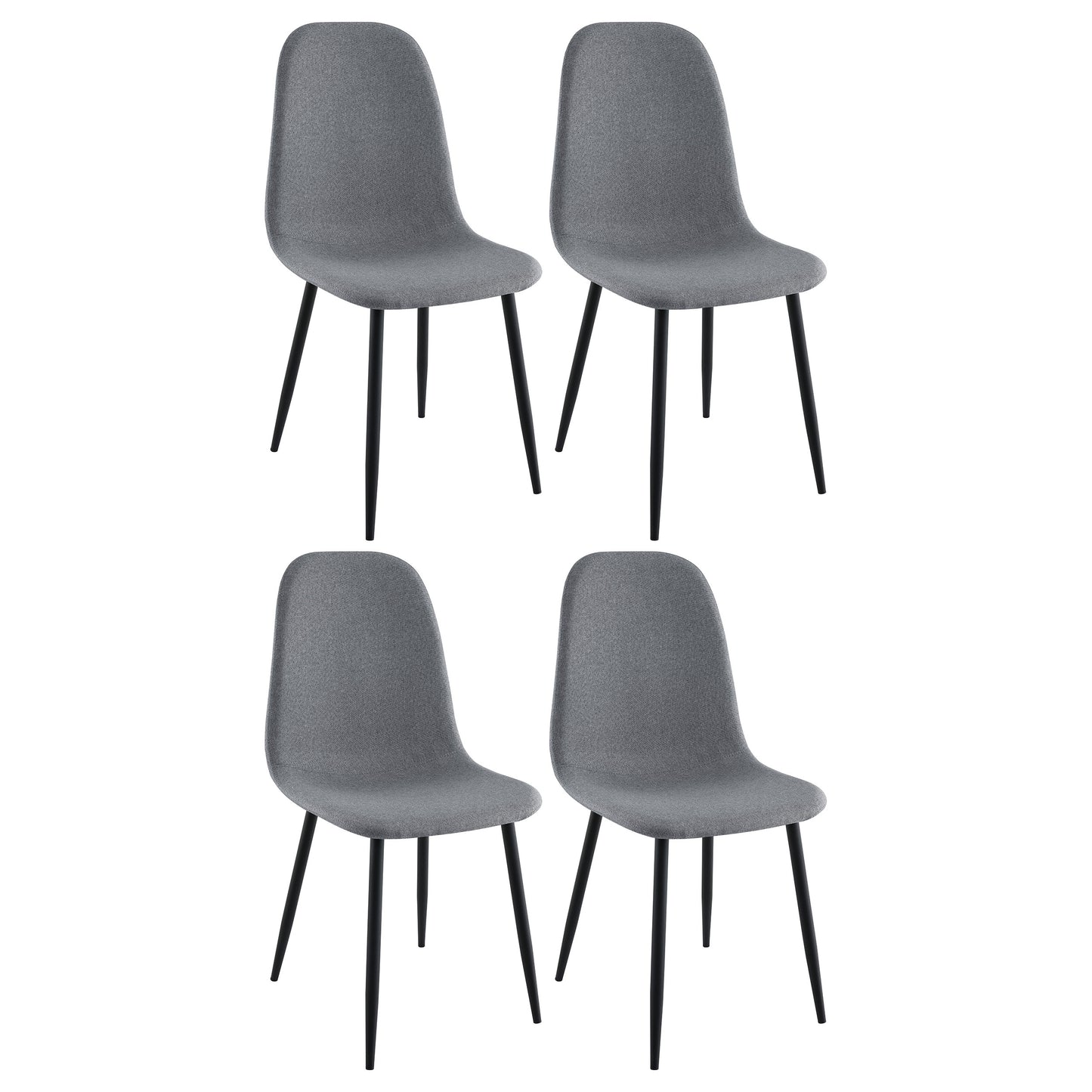 stonenesse upholstered dining side chair grey (set of 4)