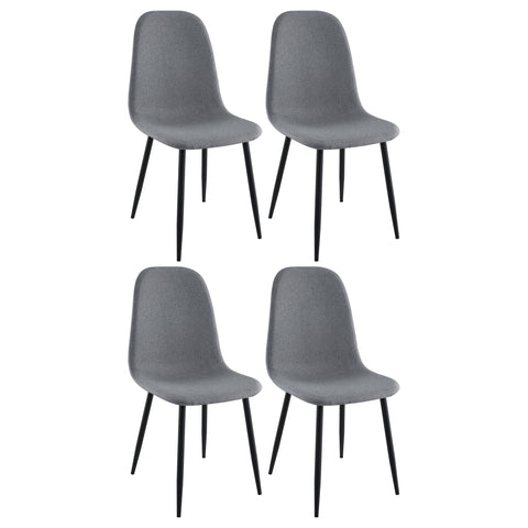 Samantha Upholstered Dining Side Chair Grey (Set of 4)Grey