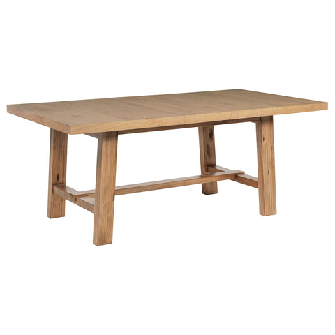 Shirley 7-piece Extension Leaf Dining Set Natural Brown
