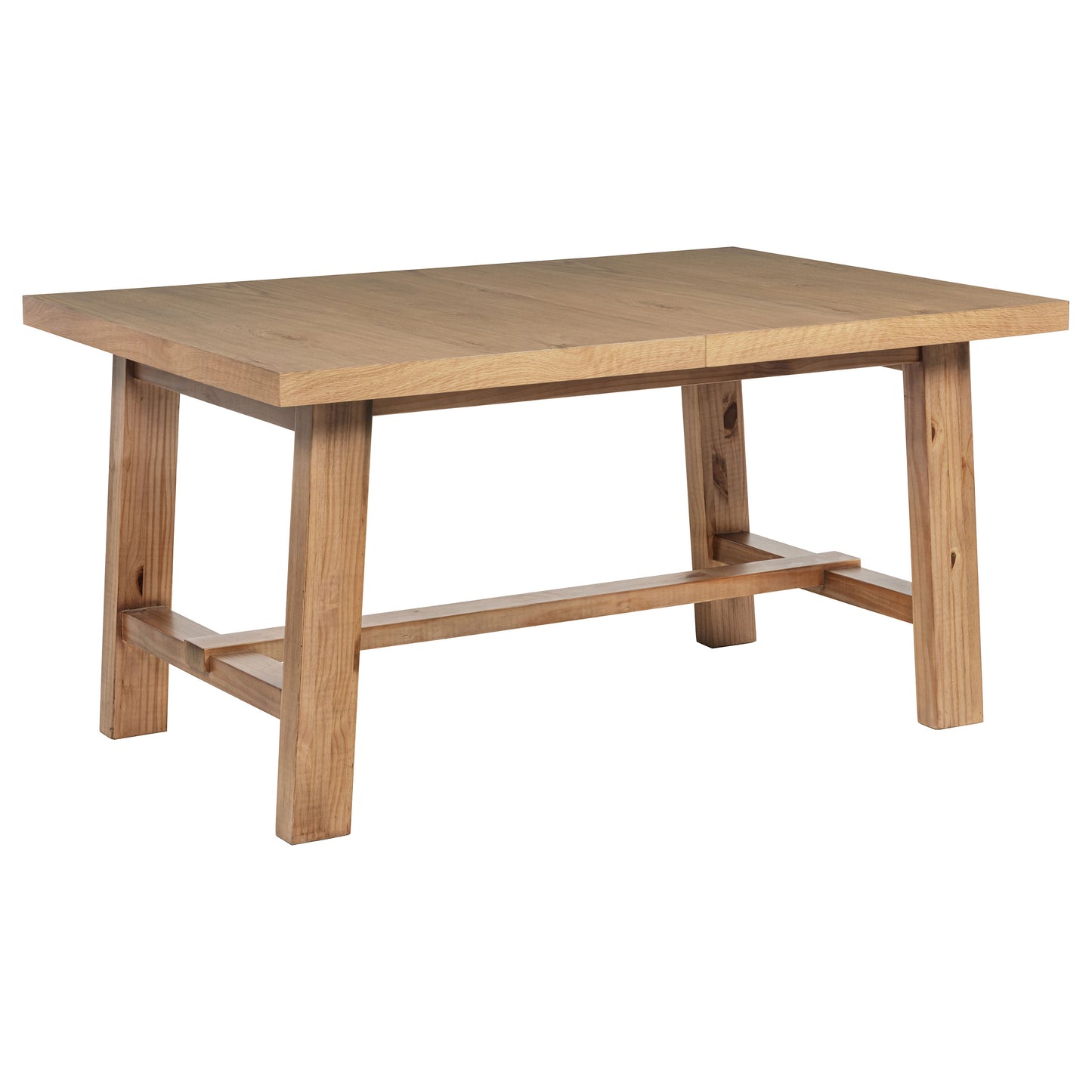 shirley 76-inch extension leaf dining table natural brown