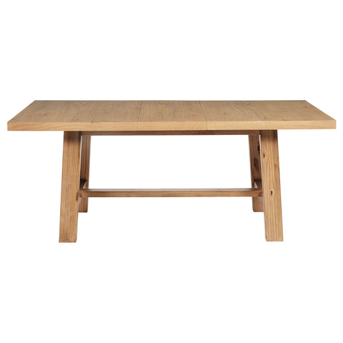 Shirley 76-inch Extension Leaf Dining Table Natural Brown