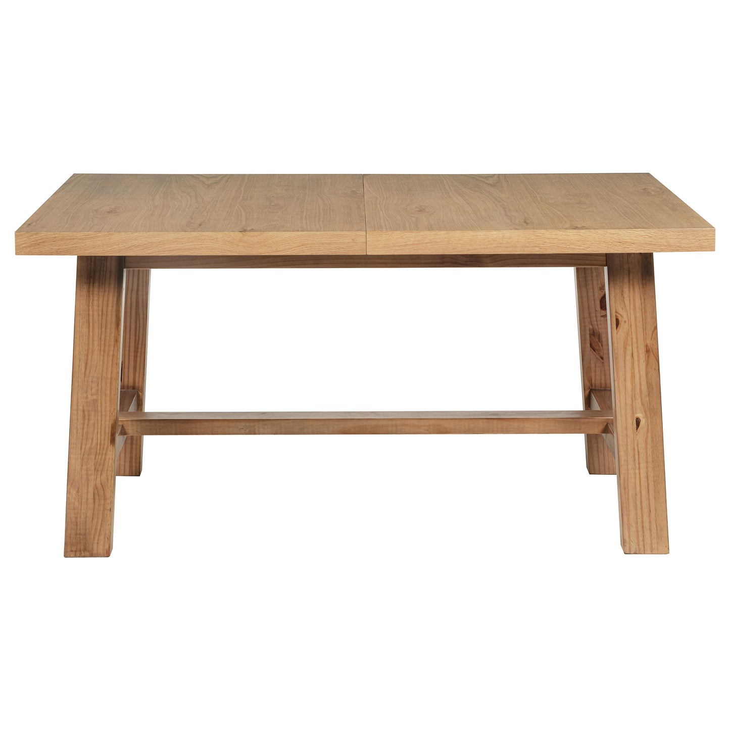 shirley 76-inch extension leaf dining table natural brown
