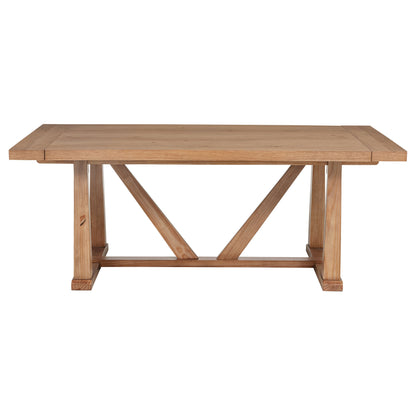 Shirley 106-inch Extension Leaf Dining Table Natural Brown