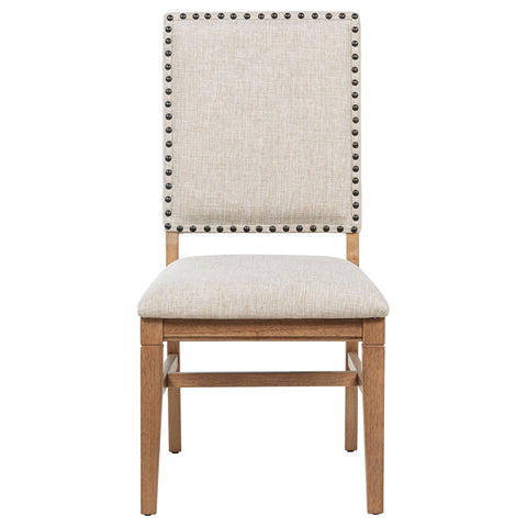 Shirley Upholstered Dining Side Chair Beige (Set of 2)