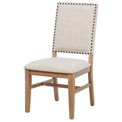 Shirley Upholstered Dining Side Chair Beige (Set of 2)
