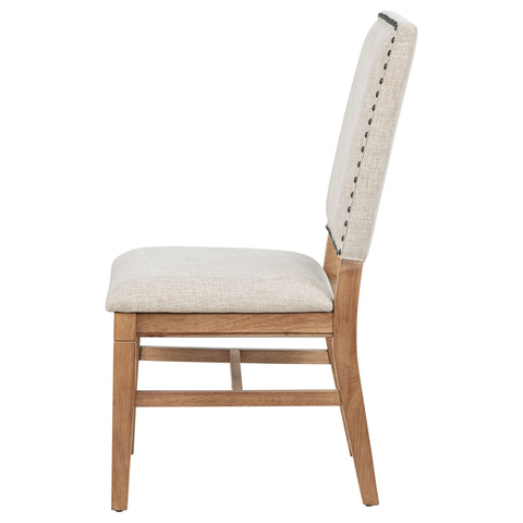Shirley Upholstered Dining Side Chair Beige (Set of 2)
