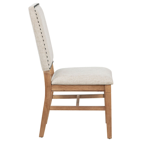 Shirley Upholstered Dining Side Chair Beige (Set of 2)