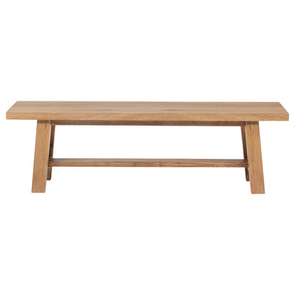 Shirley 60-inch Wood Backless Dining Bench Natural Brown