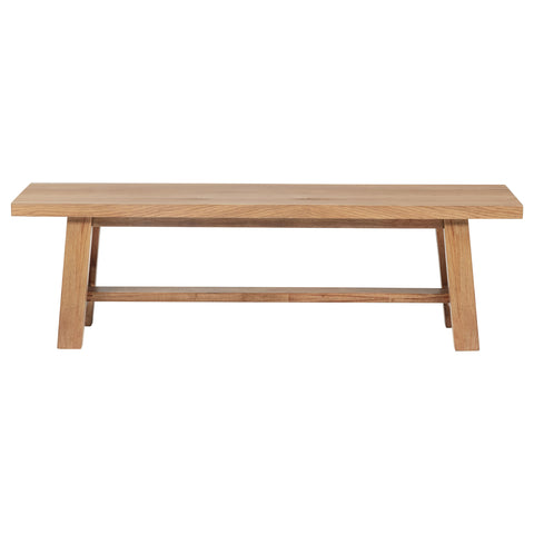 Shirley 60-inch Wood Backless Dining Bench Natural Brown
