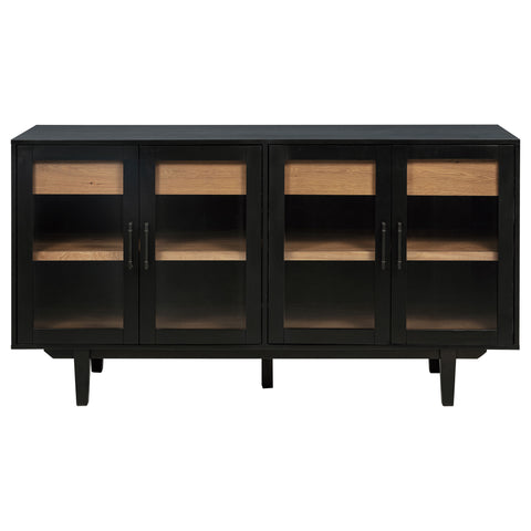 Shirley 4-door Sideboard Server with Dual Drawers Black