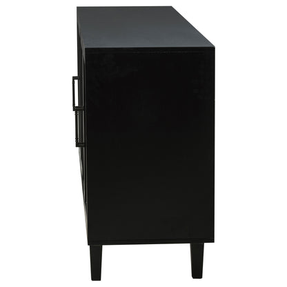 Shirley 4-door Sideboard Server with Dual Drawers Black