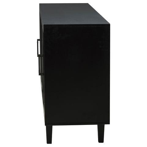 Shirley 4-door Sideboard Server with Dual Drawers Black