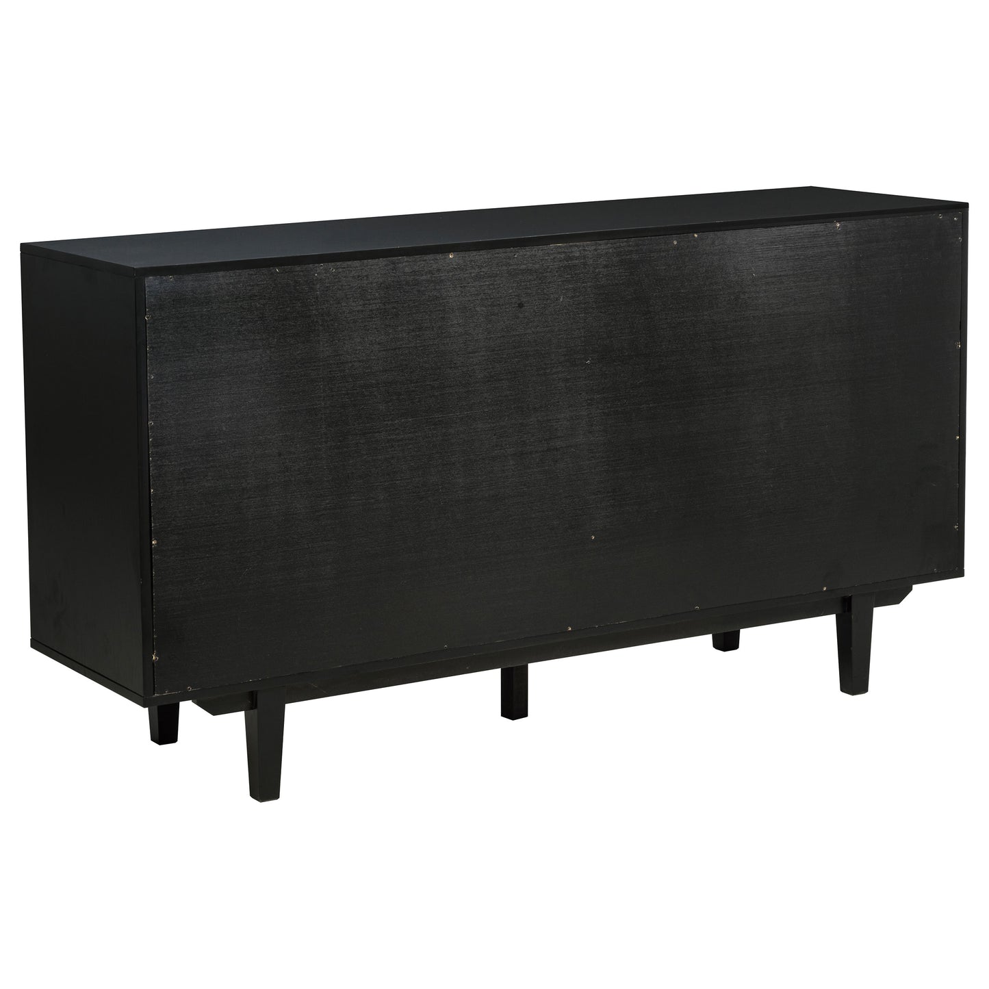 shirley 4-door sideboard server with dual drawers black