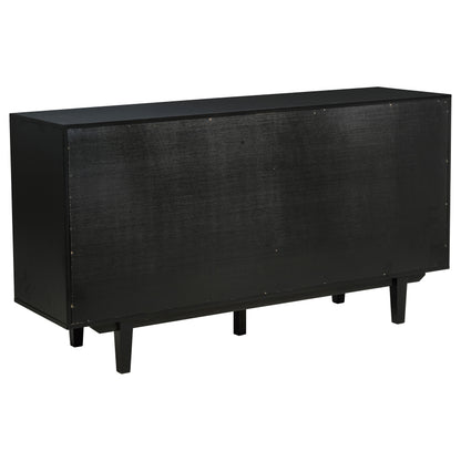 Shirley 4-door Sideboard Server with Dual Drawers Black