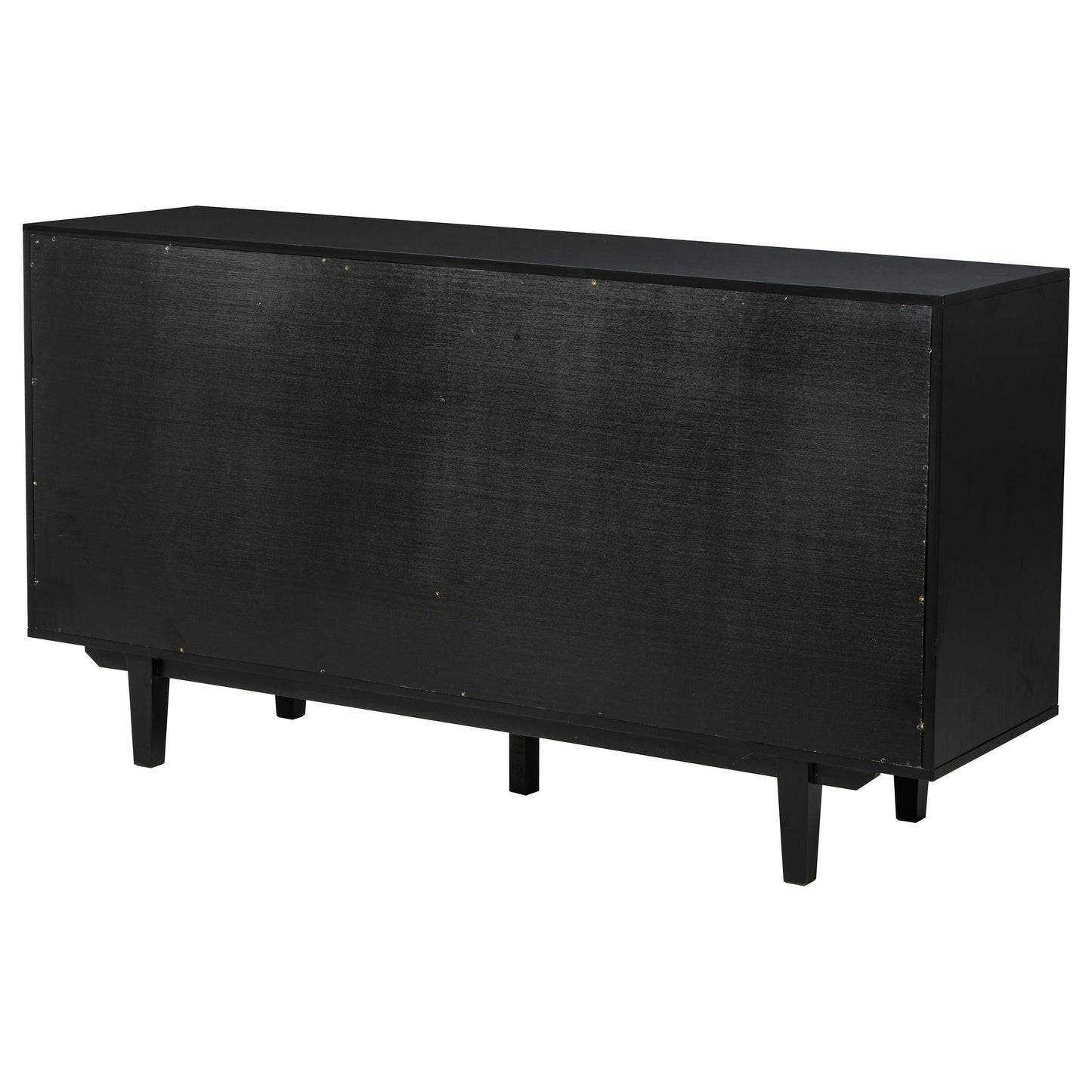 shirley 4-door sideboard server with dual drawers black