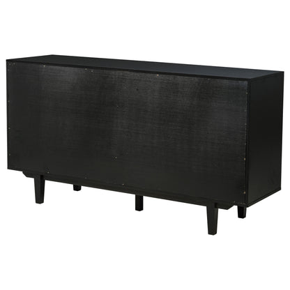 Shirley 4-door Sideboard Server with Dual Drawers Black
