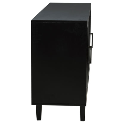 Shirley 4-door Sideboard Server with Dual Drawers Black