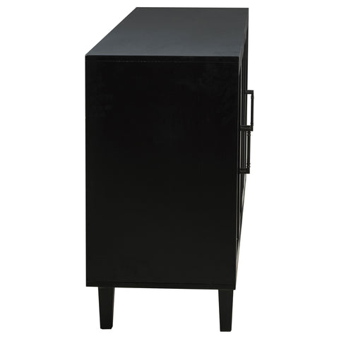 Shirley 4-door Sideboard Server with Dual Drawers Black